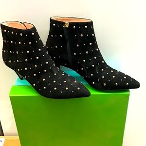 Kate Spade Black Studded Booties NWOT SZ 8
